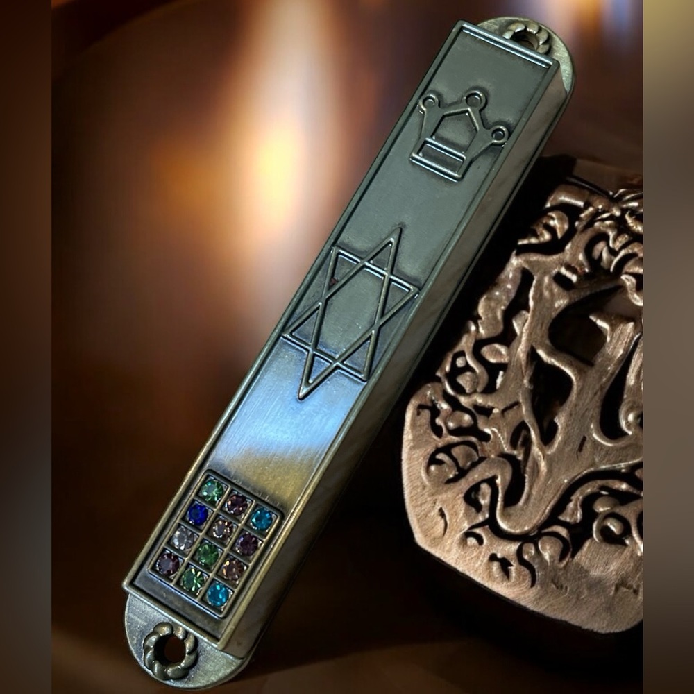 Art Deco Mezuzah WITH scroll